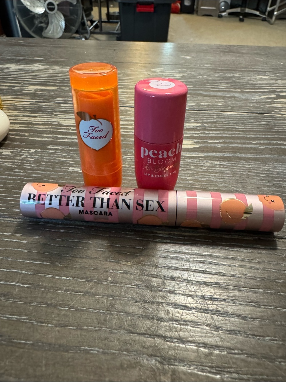 Too Faced Peach Lip/Cheek/Lash Bundle